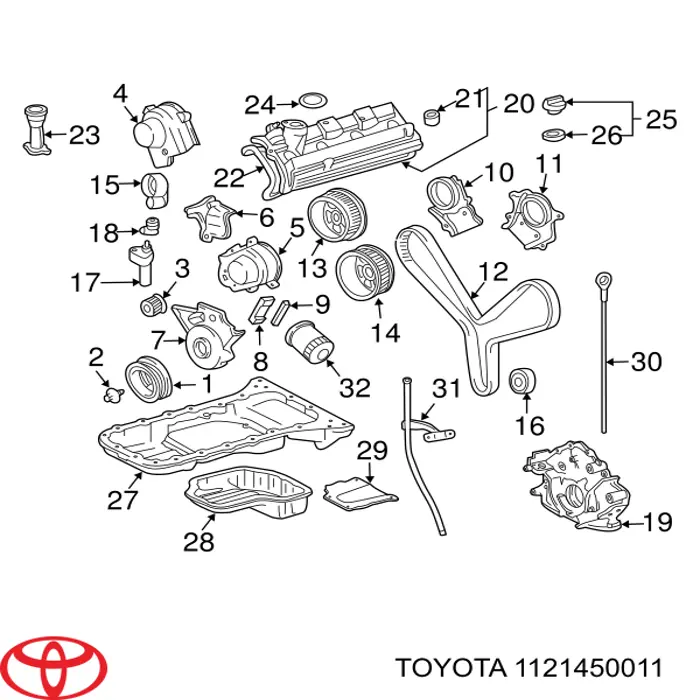 Junta de tapa de balancines izquierda Toyota 1121450011 precio, desde 13,84 EUR