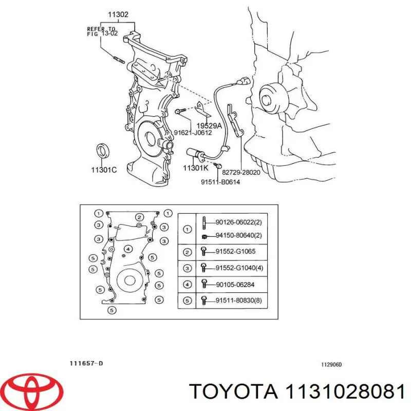 Tapa delantera del motor Toyota 1131028081 precio, desde 187,31 EUR