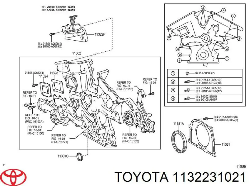 Comprar 1132231021 Toyota 