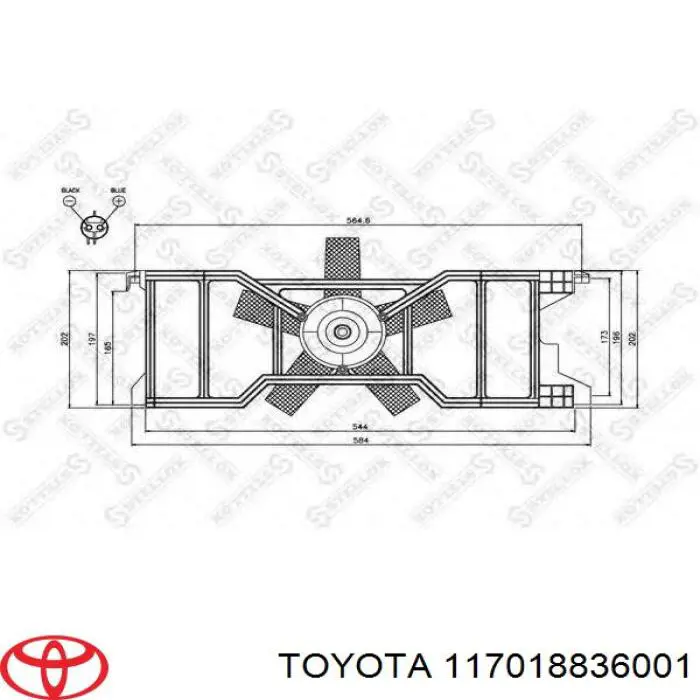 117018836001 Toyota juego de cojinetes de cigüeñal, estándar, (std)