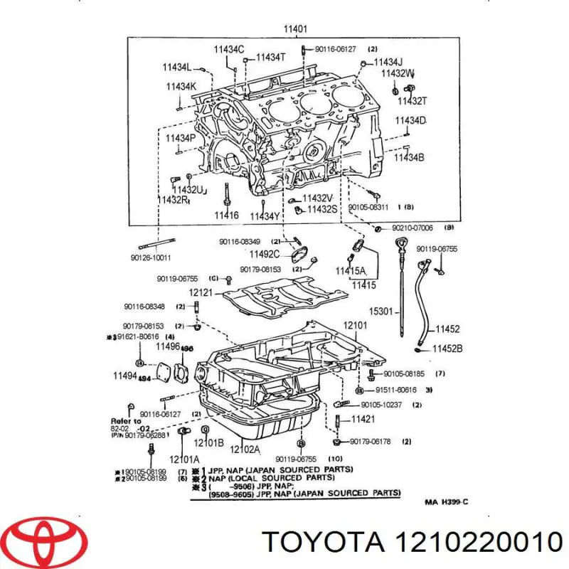 Comprar 1210220010 Toyota Cárter de aceite inferior