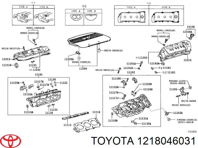 1218046031 Toyota tapa de tubo de llenado de aceite