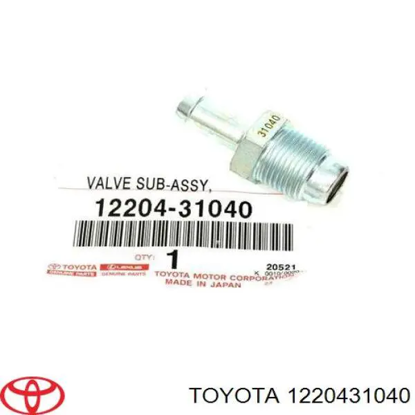 1220431040 Toyota válvula, ventilaciuón cárter
