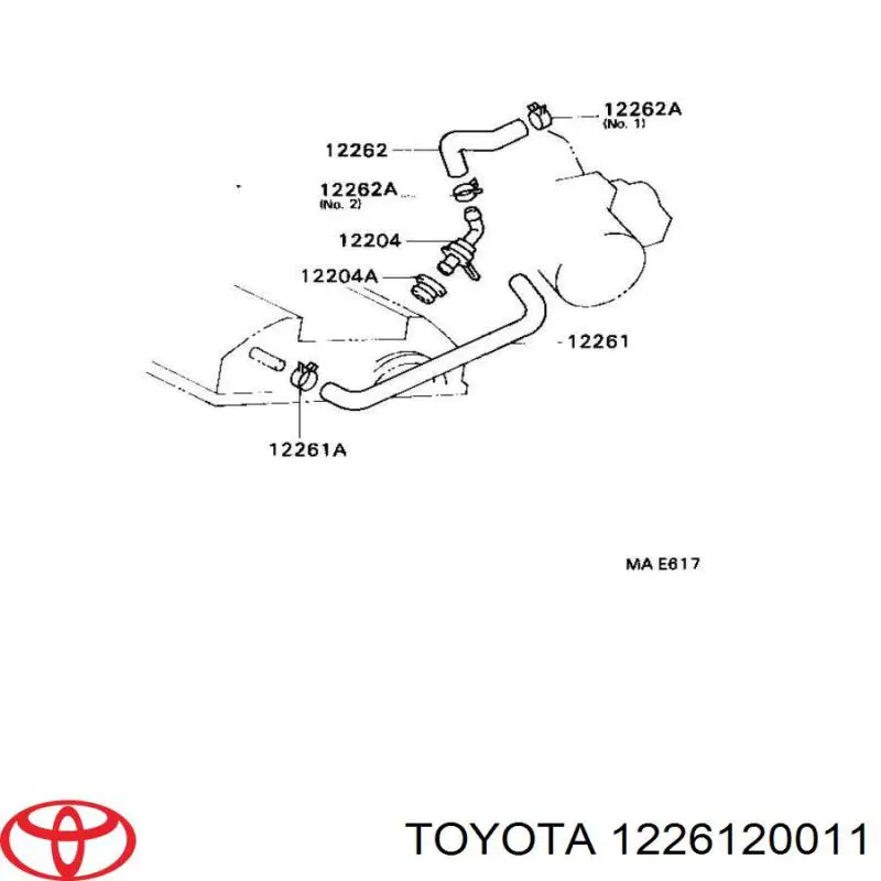 Tubo flexible, ventilación bloque motor para Toyota Camry (V20)