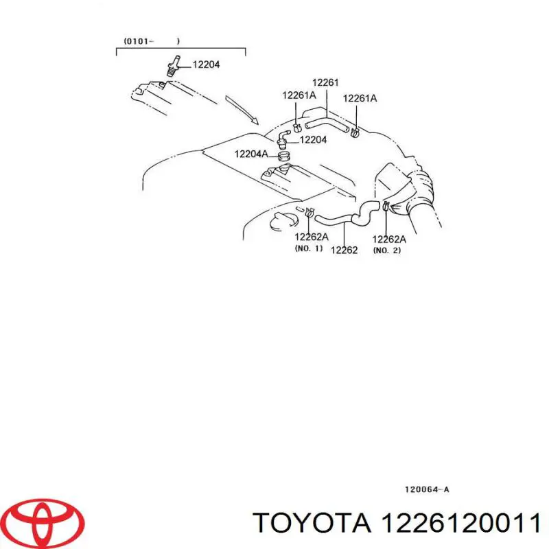 Manguera de ventilación del cárter Toyota Camry IV