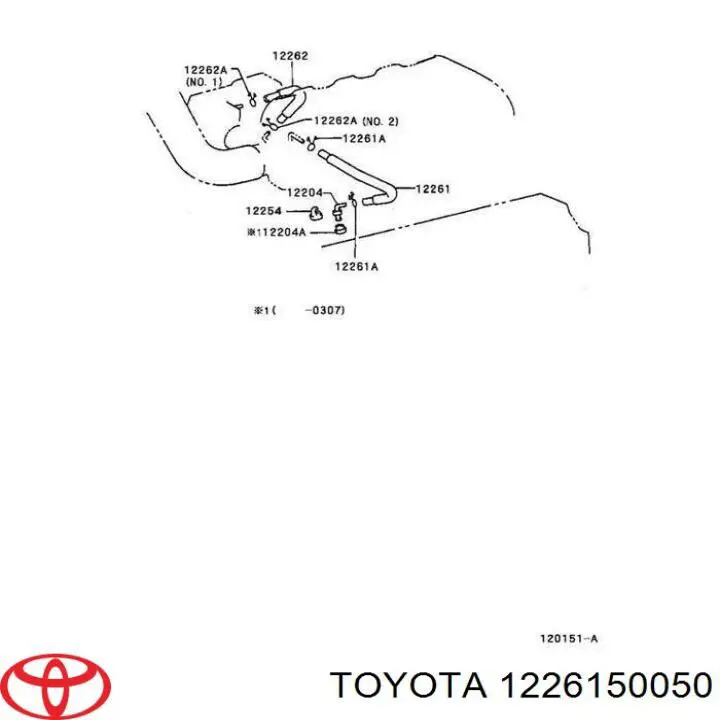Tubo flexible, ventilación bloque motor para Toyota Land Cruiser (J10)