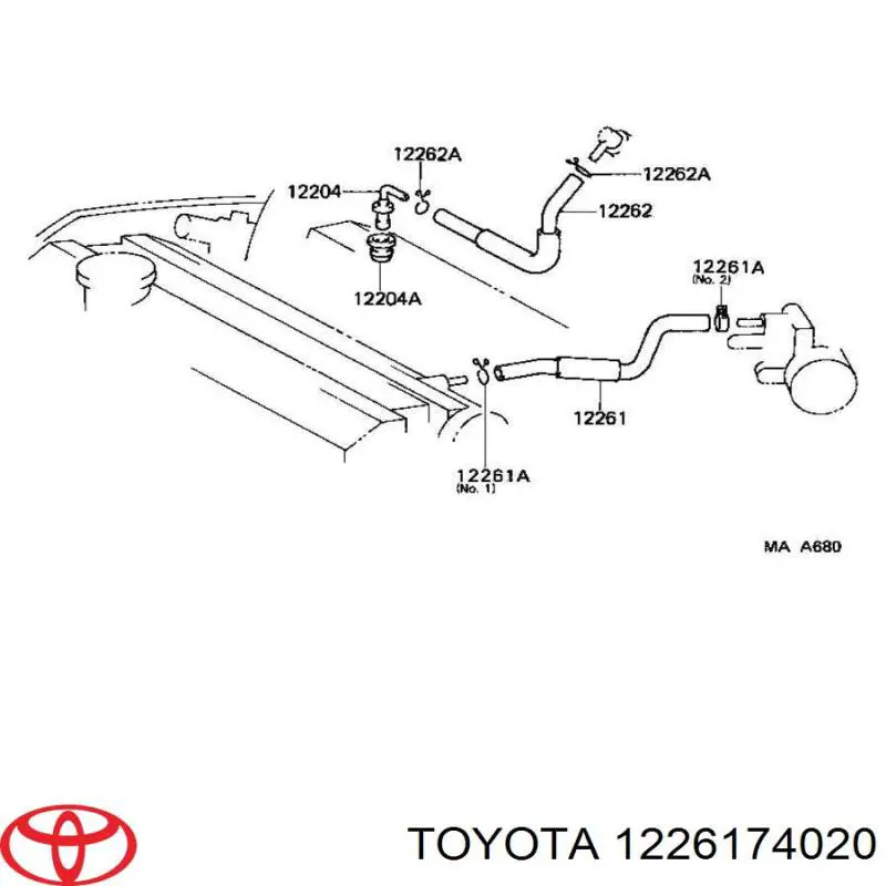 Válvula PCV Toyota Camry II sedán (V2) (1986 - 1991) precio, desde 29,15 EUR