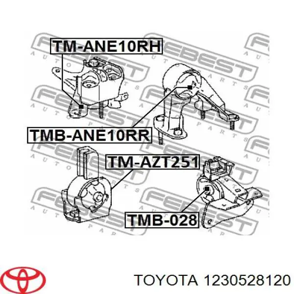 Soporte de motor derecho Toyota 1230528120 precio, desde 50,59 EUR