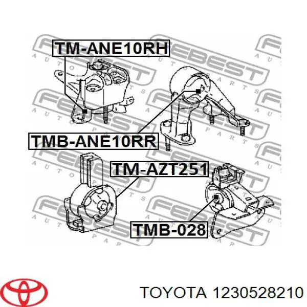 1230528210 Toyota soporte de motor derecho