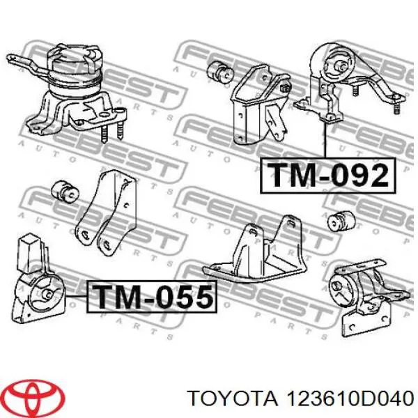 Soporte motor delantero para Toyota Corolla (E12J)