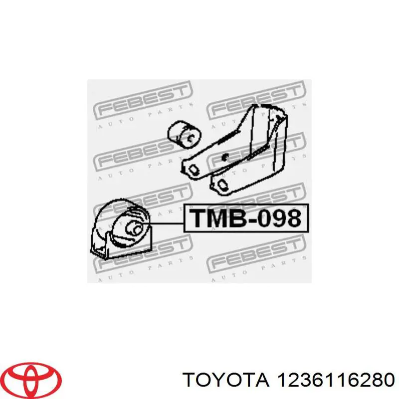 1236116280 Toyota soporte motor delantero