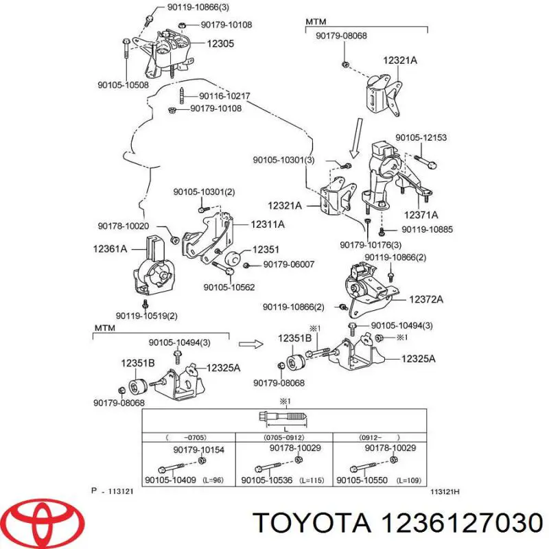 Soporte de motor delantero Toyota 1236127030 precio, desde 49,29 EUR