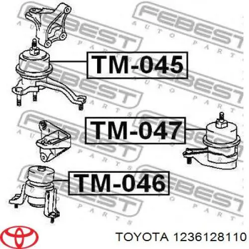 Comprar 1236128110 Toyota Soporte de motor delantero
