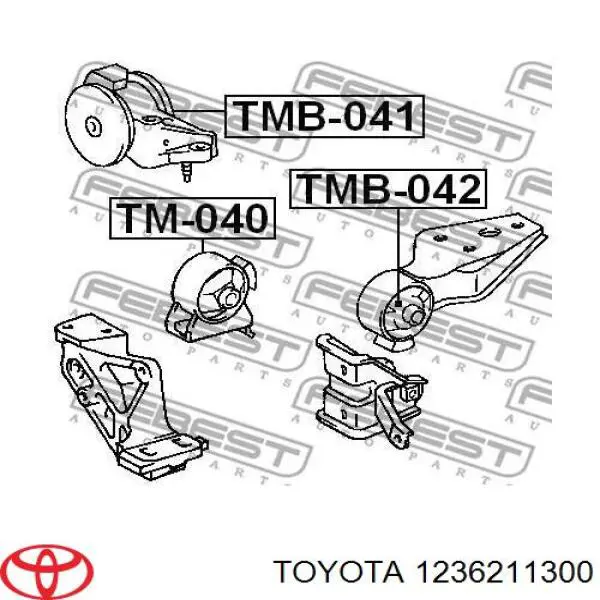 1236211300 Toyota soporte de motor derecho