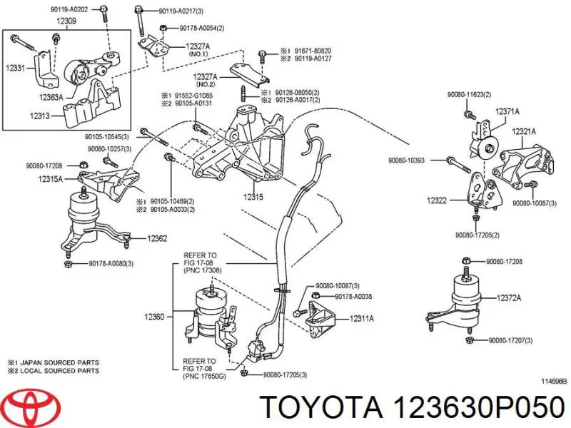 123630P050 Toyota