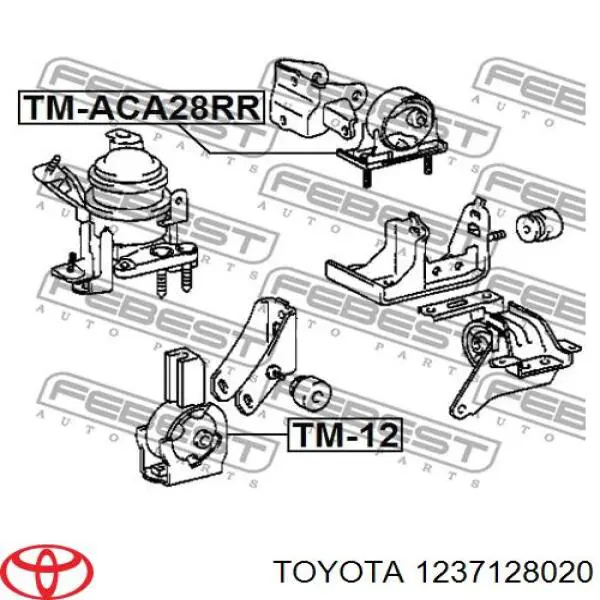 Soportes de motor trasero Toyota 1237128020 precio, desde 24,44 EUR