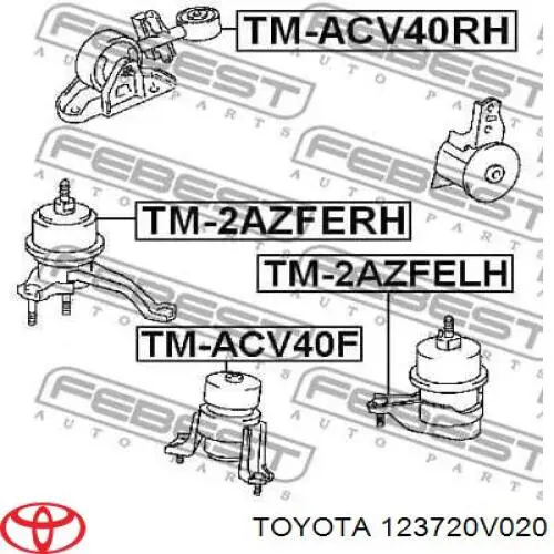 123720V020 Toyota soporte motor izquierdo