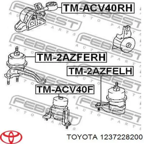 123720H100 Toyota soporte motor izquierdo