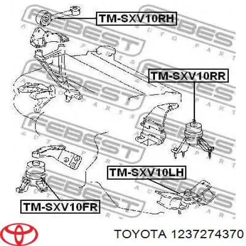 1237203030 Toyota soporte motor izquierdo