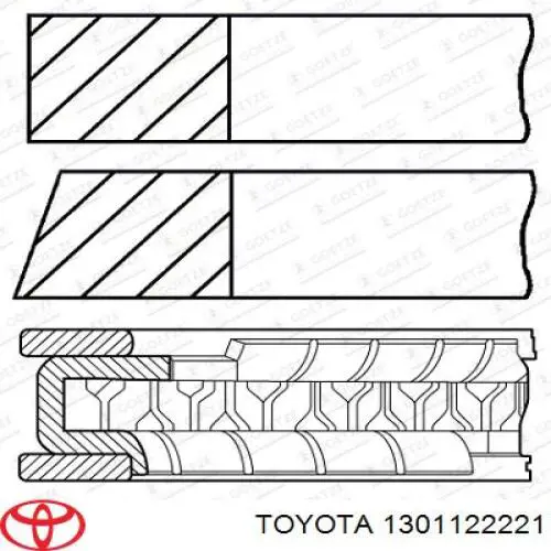 Juego de anillos de pistón, motor, STD Toyota 1301122221 precio, desde 20,78 EUR