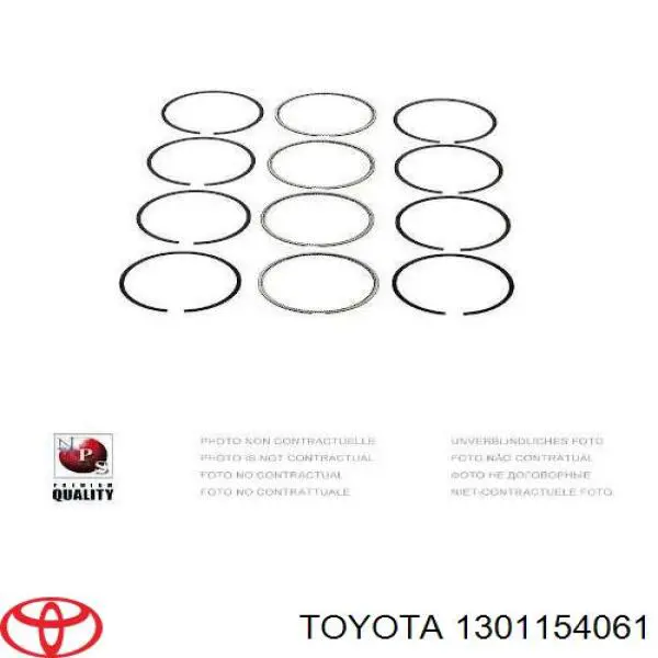 1301154060 Toyota juego de aros de pistón, motor, std
