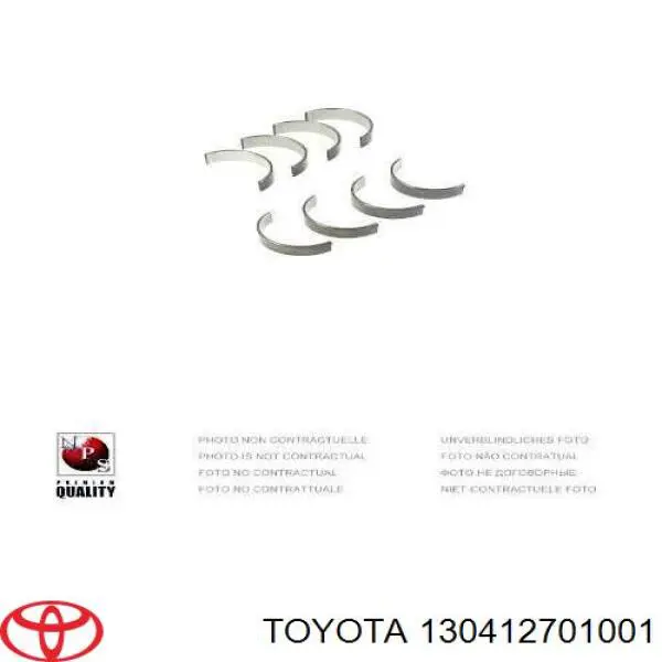 130412701001 Toyota cojinetes de biela