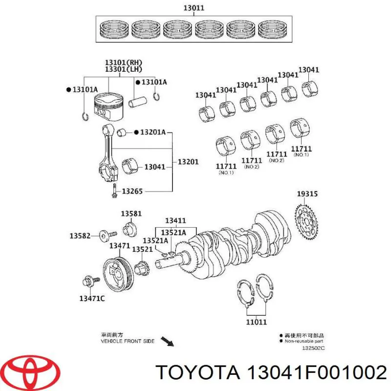  Toyota 13041F001002 precio, desde 284,50 EUR