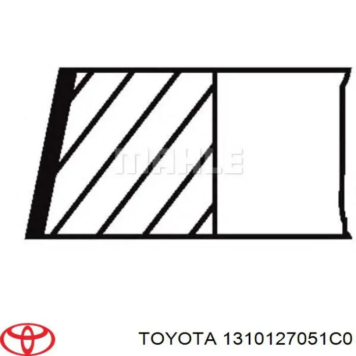 1310127051C0 Toyota pistón con bulón sin anillos, std
