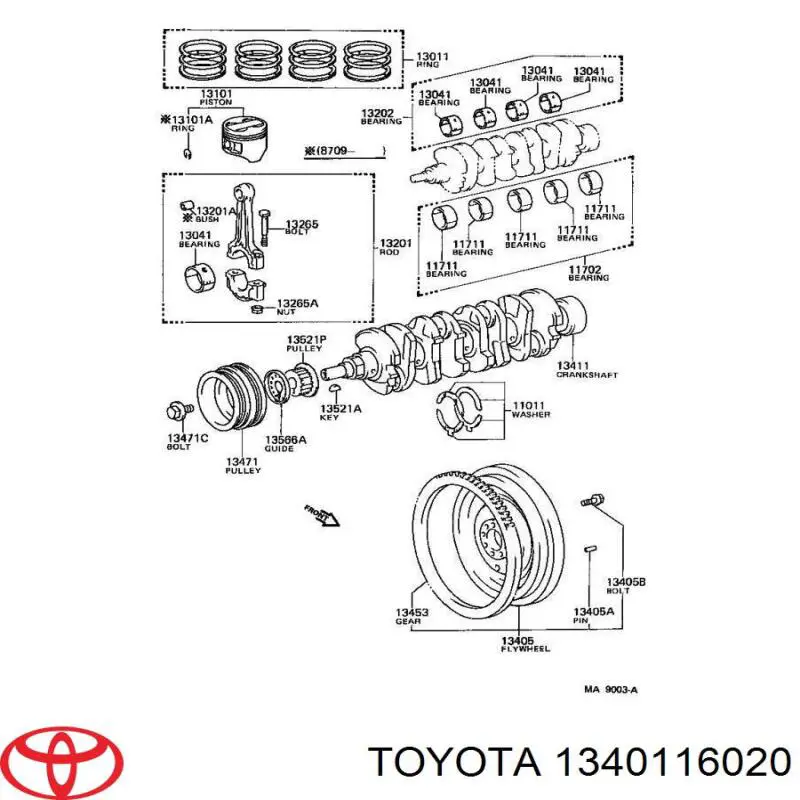 Cigüeñal para Toyota Corolla  E9