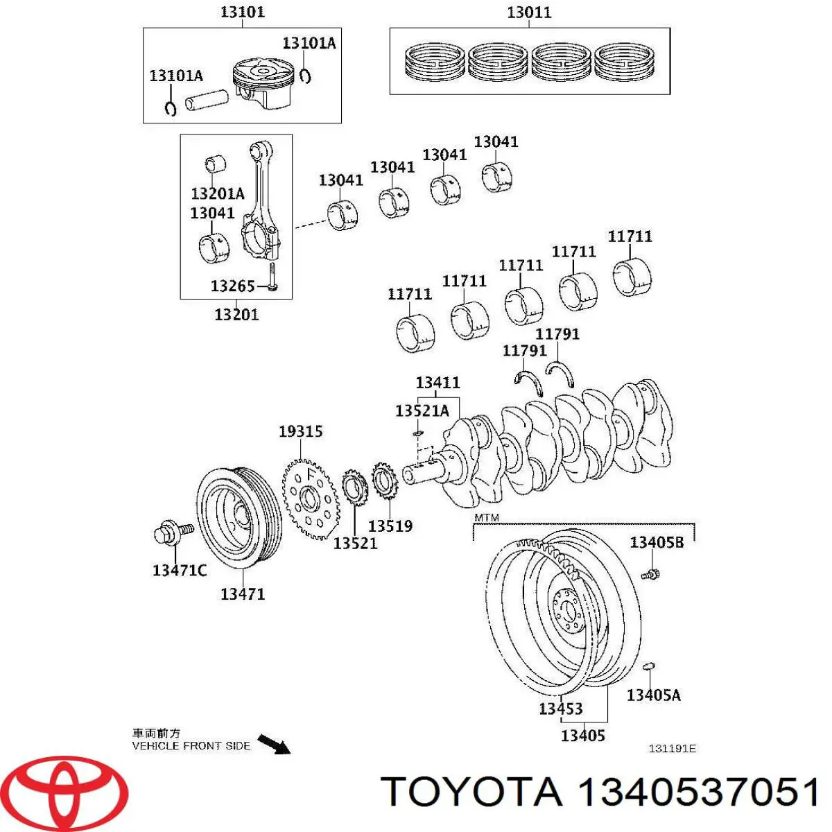 Comprar 1340537051 Toyota Volante de motor bimasa