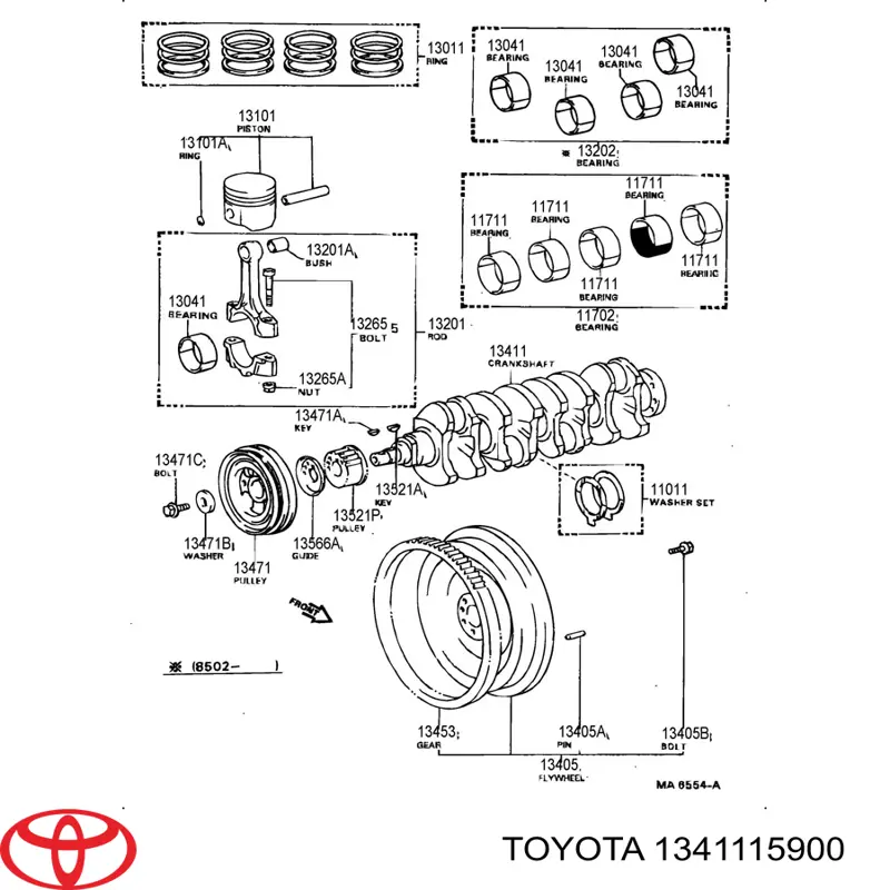 Cigüeñal para Toyota Corolla (E8)