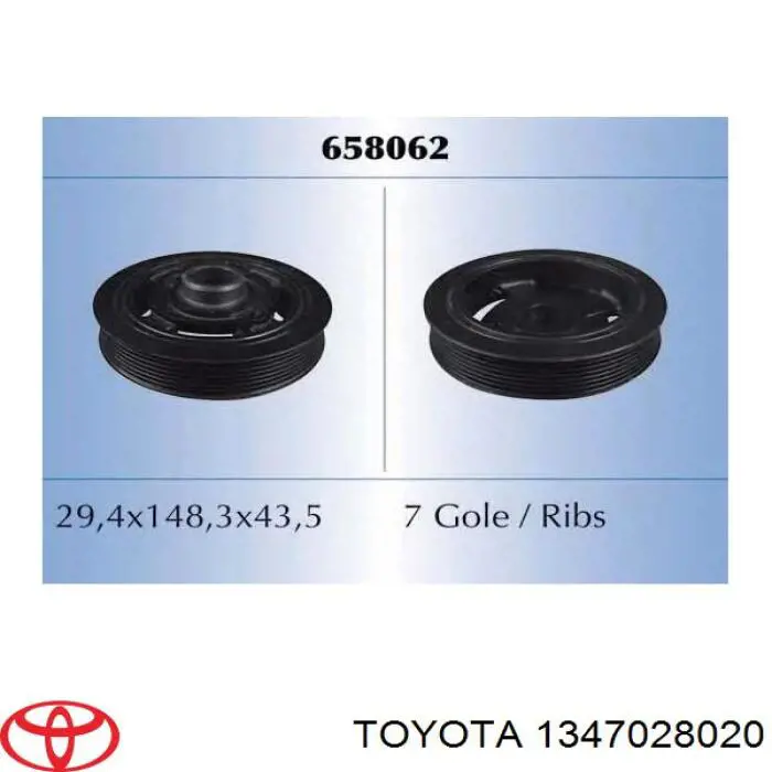 Comprar 1347028020 Toyota La polea del cigüeñal