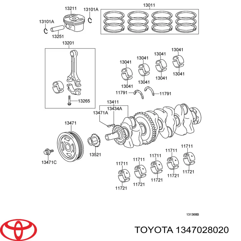 Polea dámper Toyota 1347028020
