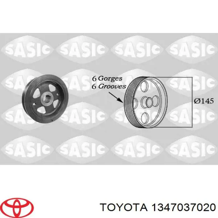 1347037020 Toyota polea, cigüeñal