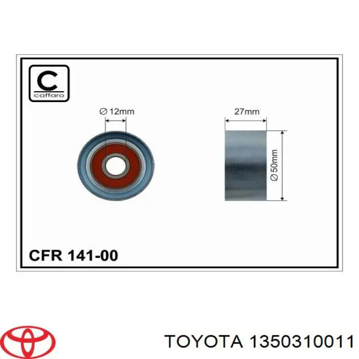 1350310011 Toyota rodillo intermedio de correa dentada