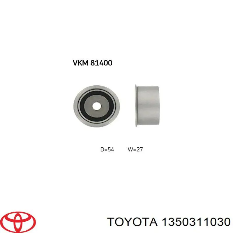 Rodillo intermedio de correa dentada Toyota 1350311030