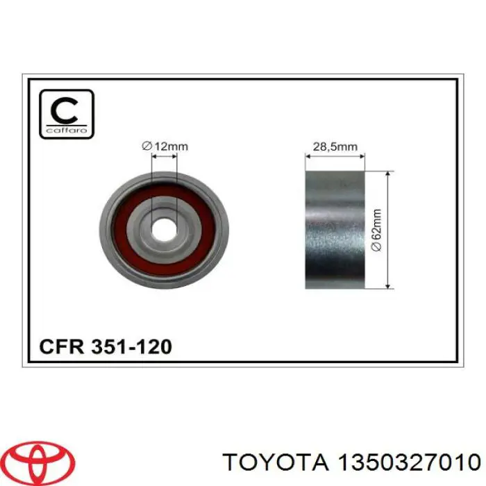 1350327010 Toyota rodillo intermedio de correa dentada