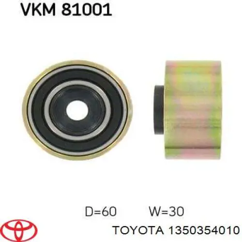 Polea correa distribución Toyota 1350354010 precio, desde 26,74 EUR
