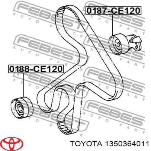 Comprar 1350364011 Toyota Polea correa distribución