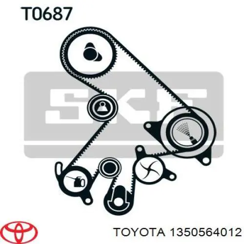 1350564012 Toyota rodillo, cadena de distribución