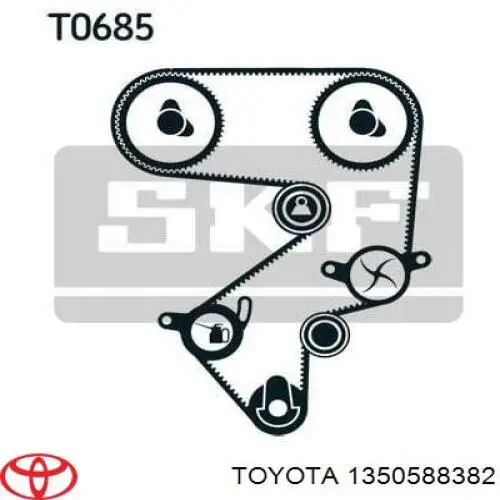 1350588382 Toyota rodillo, cadena de distribución