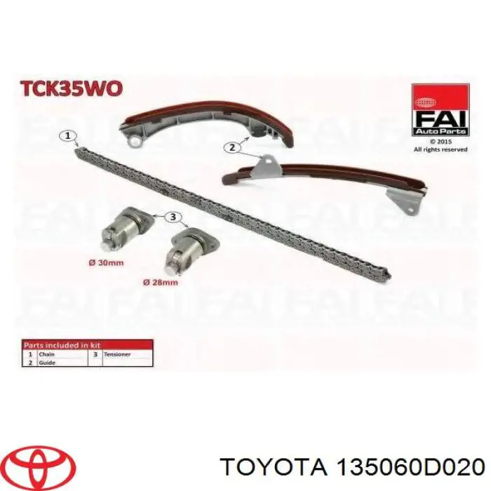 Cadena de distribución Toyota Corolla E12J