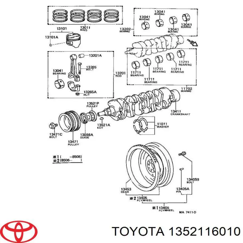 Carril de deslizamiento, cadena de distribución para Toyota Corolla (E8B)