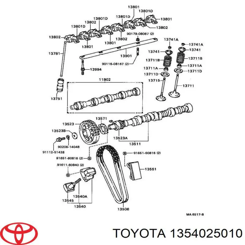 Tensor, correa dentada para Toyota Hiace II H5
