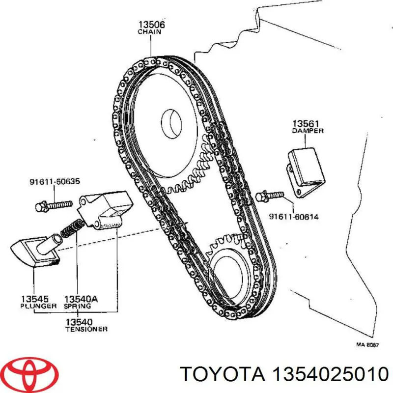 Tensor de la correa de distribución Toyota Hiace II bus (H5) (1983 - 1989) precio, desde 39,29 EUR