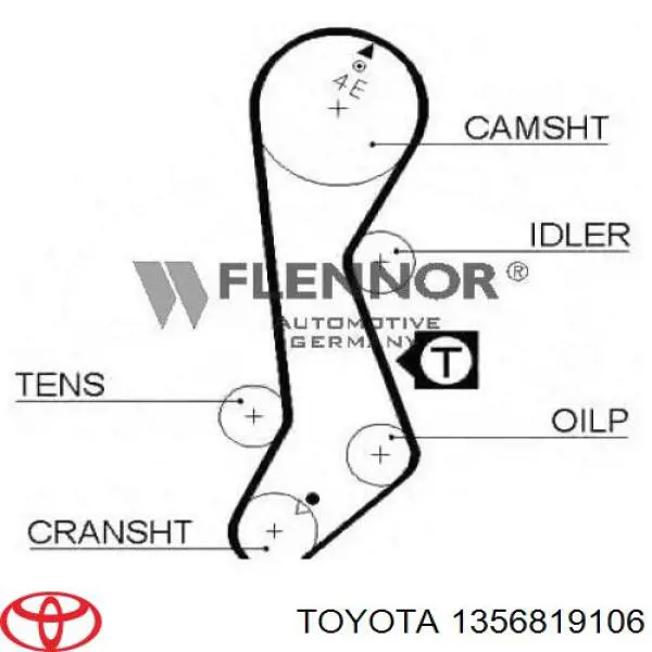 Correa distribución 1356819106 Toyota