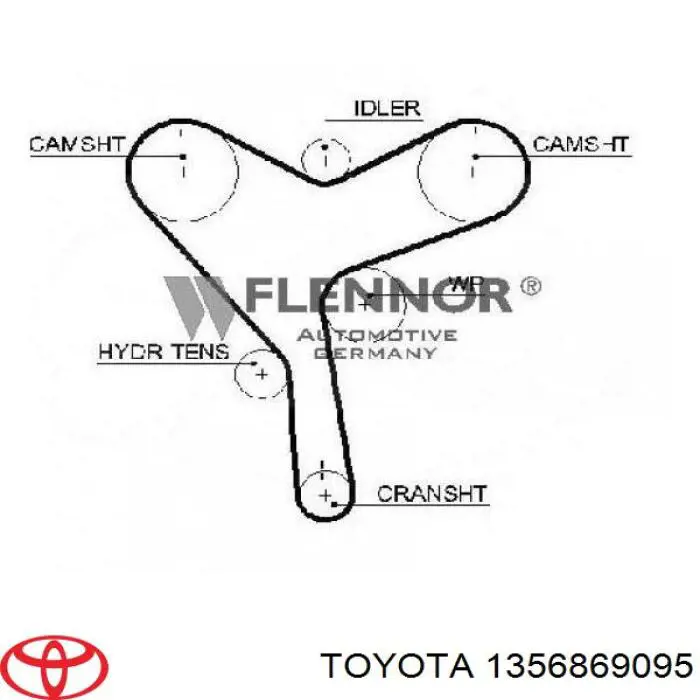 Correa distribución 1356869095 Toyota