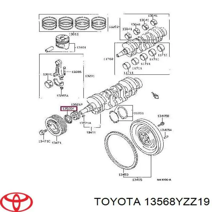 Correa de distribución Toyota 13568YZZ19 precio, desde 11,15 EUR