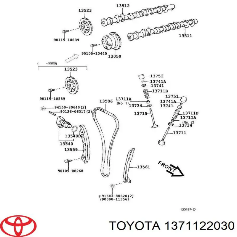 Válvula de admisión Toyota 1371122030 precio, desde 12,01 EUR