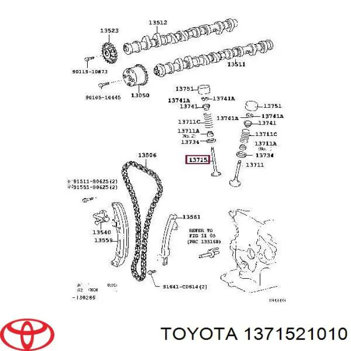 Comprar 1371521010 Toyota Válvula escape